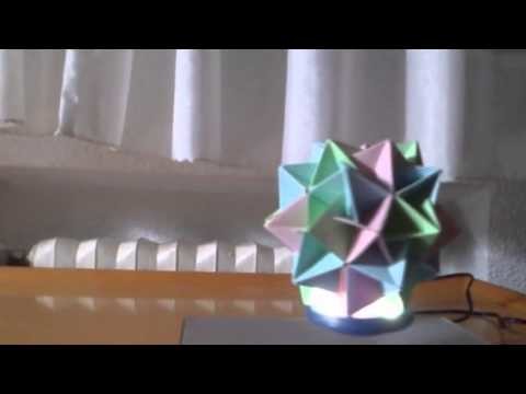 Levitación magnetica de estrella de origami