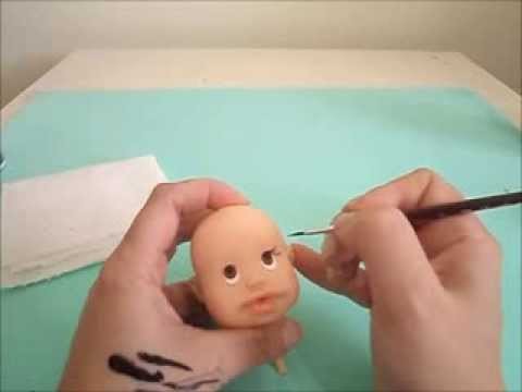 Pintura de Olhos   Aula de Biscuit
