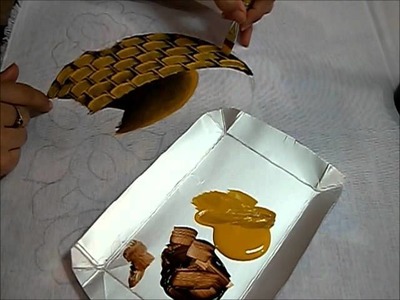 PINTURA EM TECIDO - Cesto com margaridas - Como pintar cestos