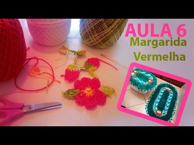 ArtSil -  Aula 06 -  margaridas e gerberas vermelhas