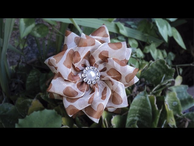 Flor com fita de organza | DIY - PASSO A PASSO