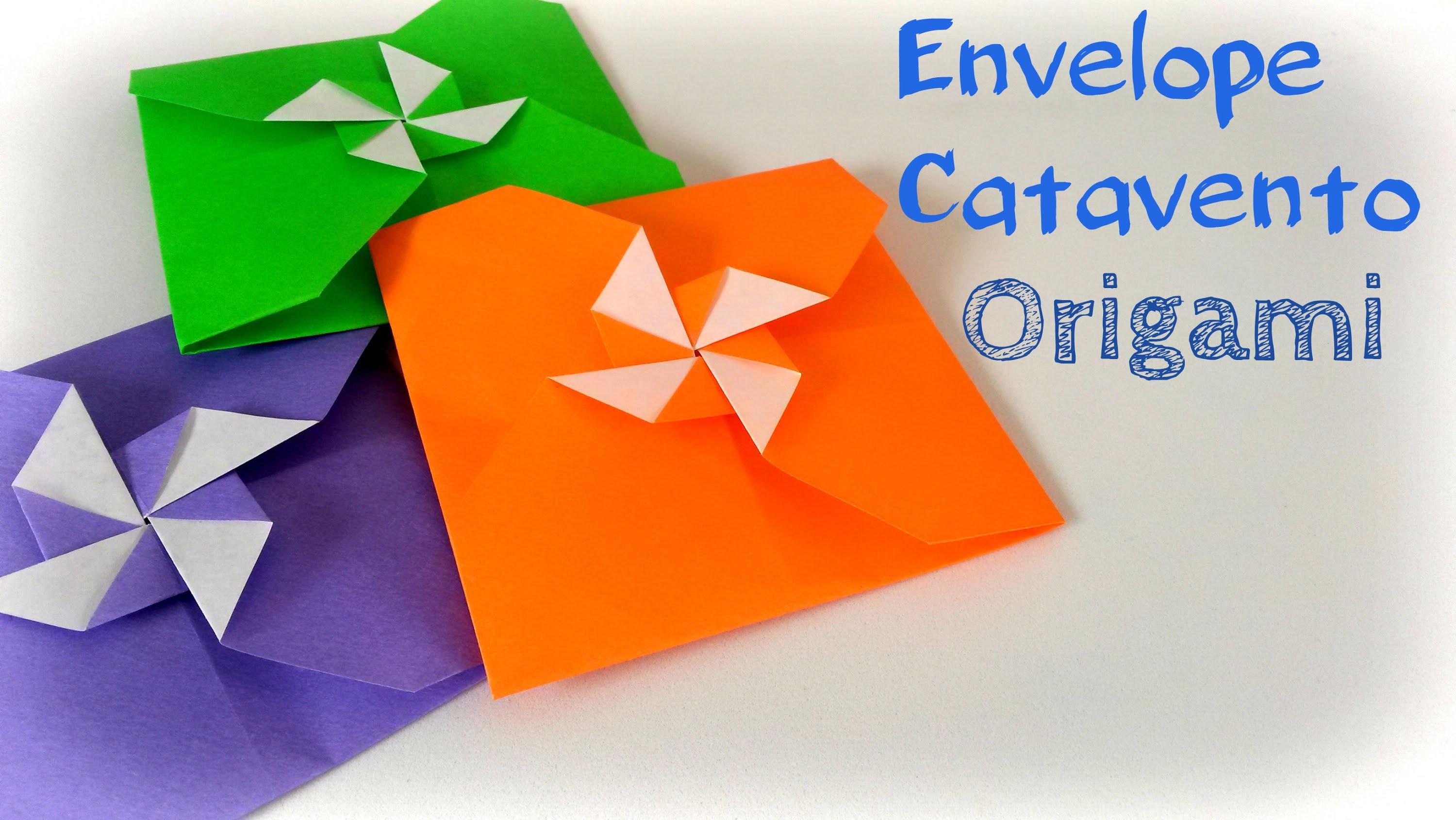 Passo a passo Envelope Catavento Origami