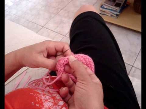 Sapatinho de bebê (parte 3: costurando e finalizando)