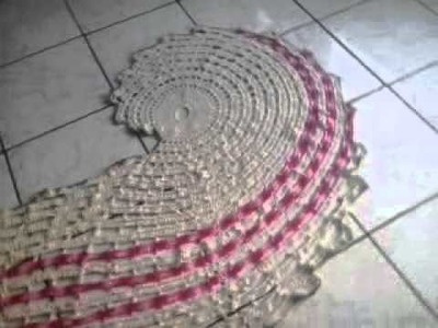 Tapete em espiral quase pronto