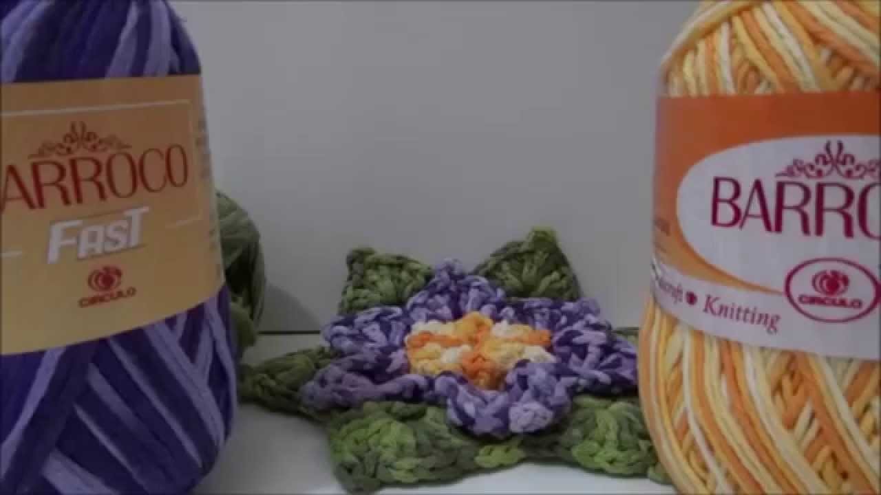 Flor em Crochê Violeta Barroco Fast
