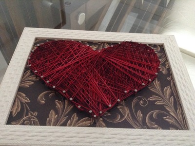 DIY - Quadro teia de coração - tutorial (string art)