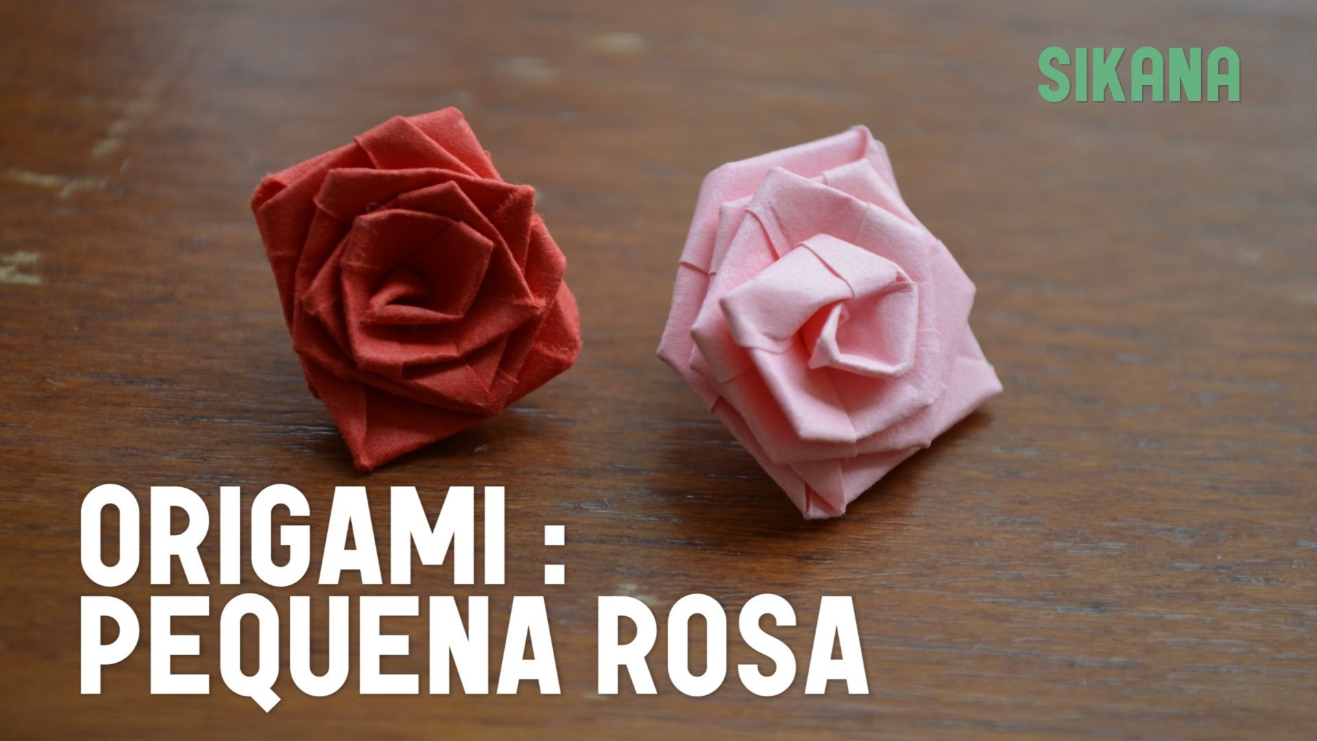 Como fazer uma pequena rosa de origami?