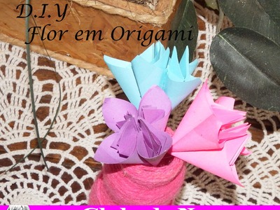 D I Y – Flor em Origami por: Clube Da Nuna