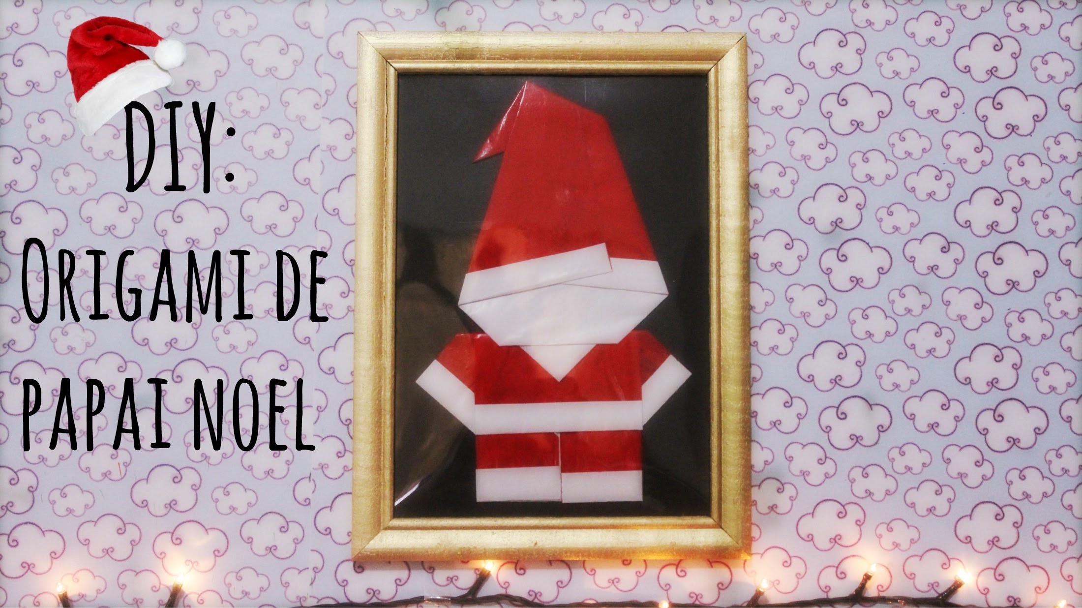 DIY: Decoração natalina com origami de Papai Noel
