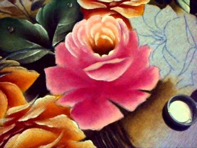 Pintura em tecido - Rosas