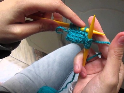 TRICÔ: Barra em i-cord ( Knitting cast on i-cord )