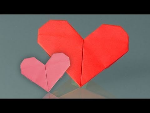 Um coração de papel, como fazer origami