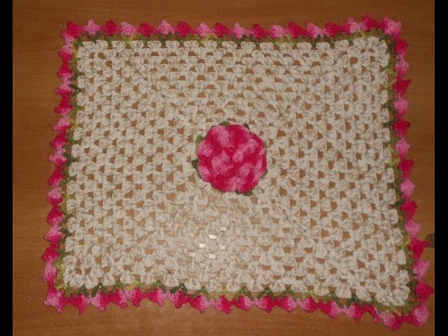 Tapete jogo banheiro croche floral parte 1
