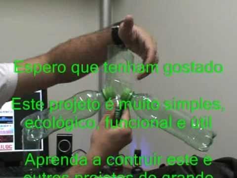 Artesanato com garrafas pet cabide - hanger pet plastic bottles - fazer ecologia
