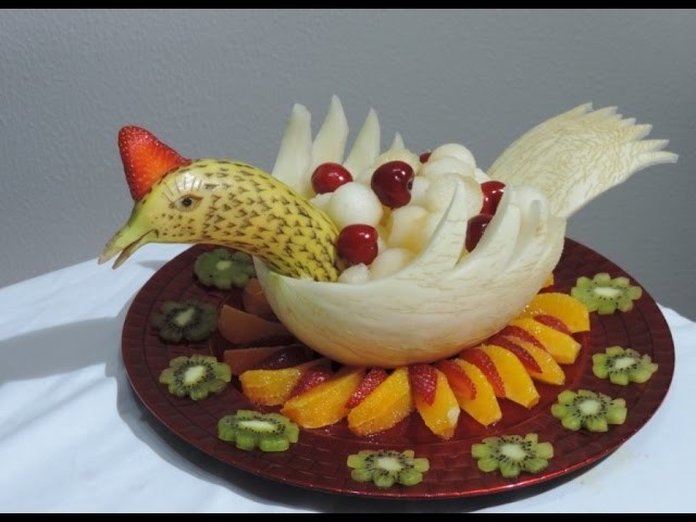 Carving with Melon and Banana By J.Pereira Art Carving Fruit and Vegetables