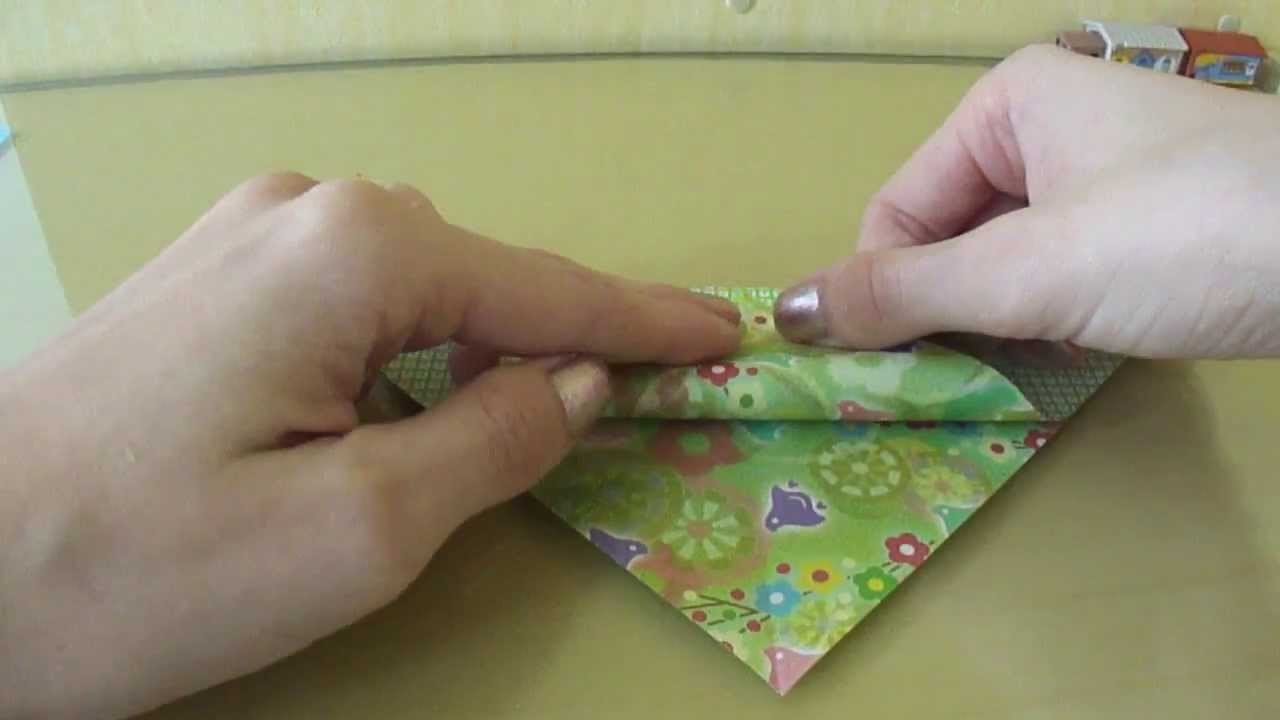Marcador de páginas de origami