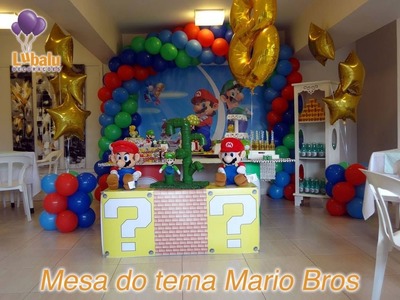 Mesa decorativa Tema Mario Bros