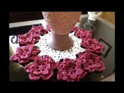 Centros de mesa de crochê com flores