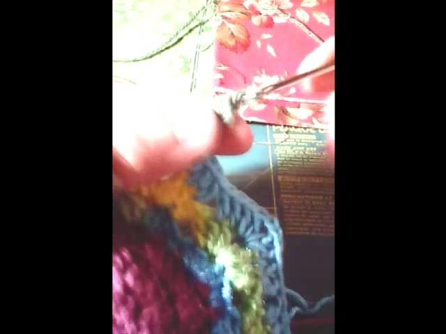 Crochet cojín estrella, star etoile pillow part2