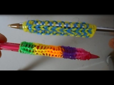 ♥ Pega Lápis Faça Com os Dedos ♥ Rainbow Loom   (sem tear) ♥ loombands