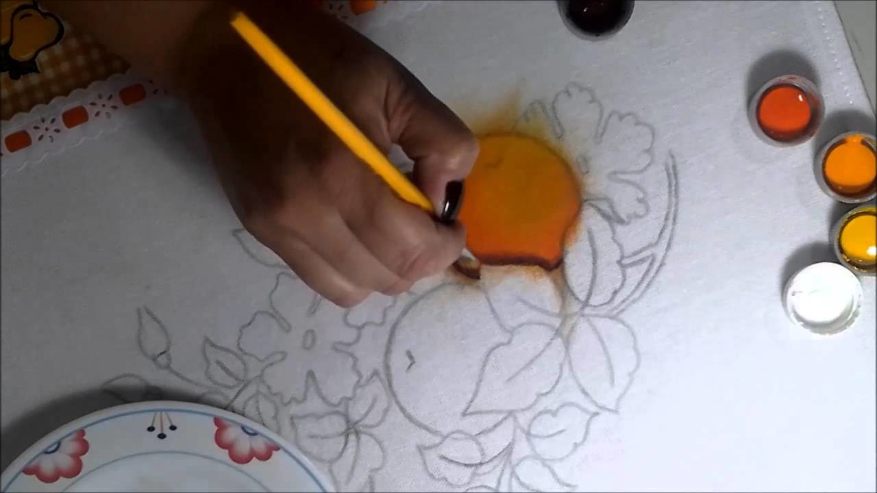 Pintando laranja, sombreando e iluminando.