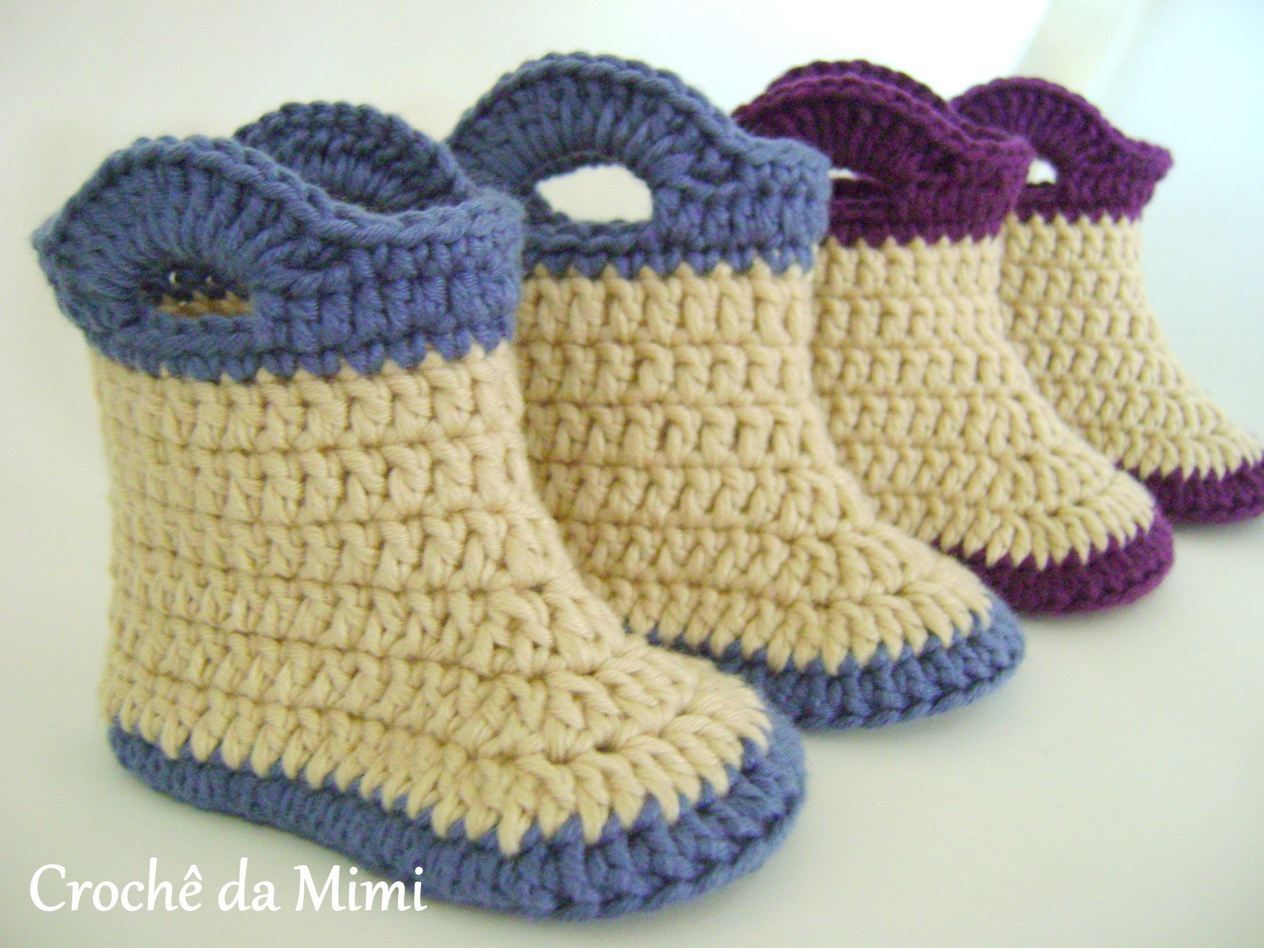 Botinha crochê - Booties for baby made ​​in crochet
