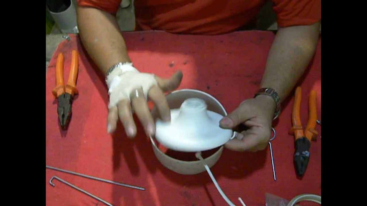 Como fazer o suporte do bocal para o Lustre PVC