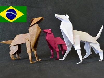Origami: Cachorro - Tutorial com voz PT BR