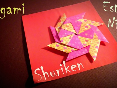 Como fazer ORIGAMI Estrela NINJA Star DIY Shuriken 8 points