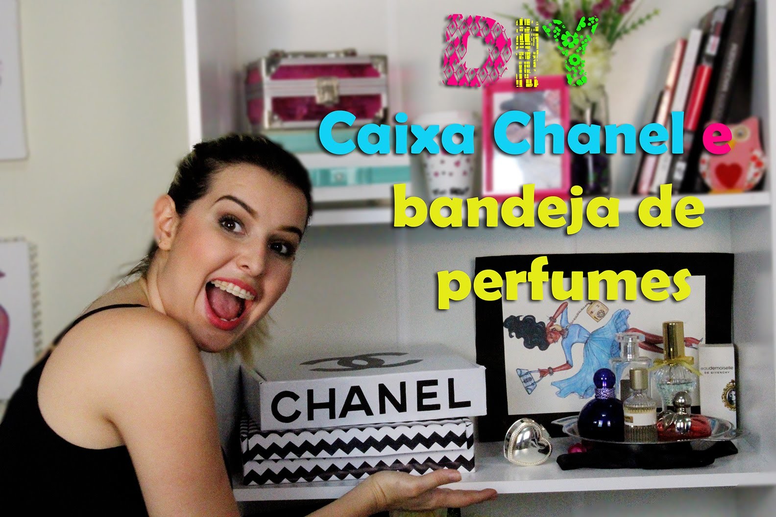 Diy - Caixa Chanel + Bandeja de Perfumes - Super fácil de fazer. Thabatta Campos