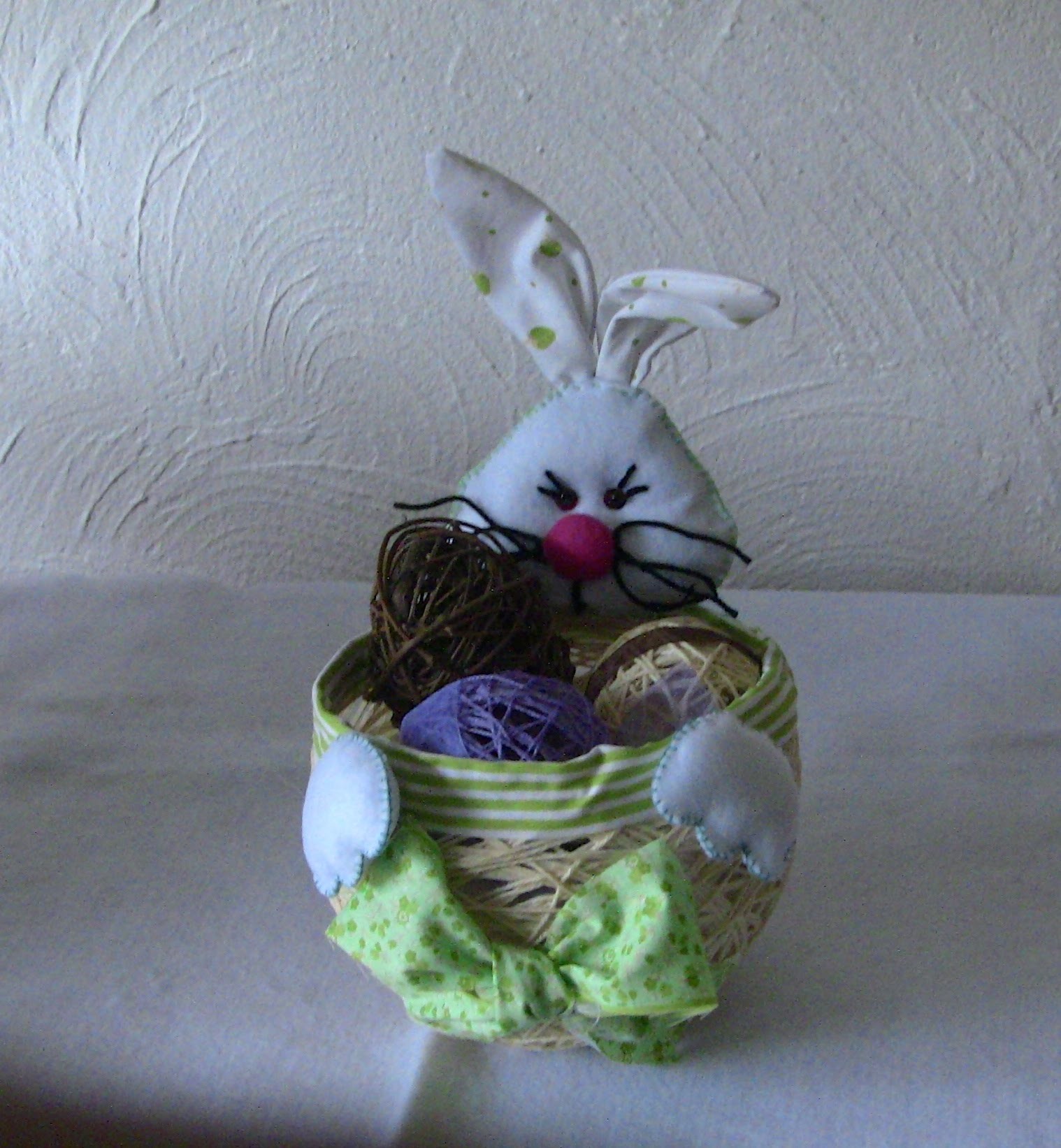 1° PARTE-Cesta com Coelho da Páscoa Passo a Passo -Easter Bunny feltre