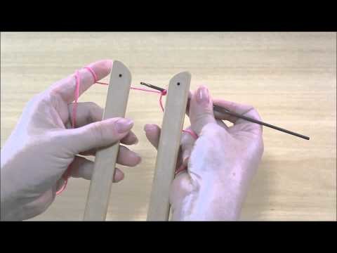 Basico 1 - Como colocar fio no tear de grampo