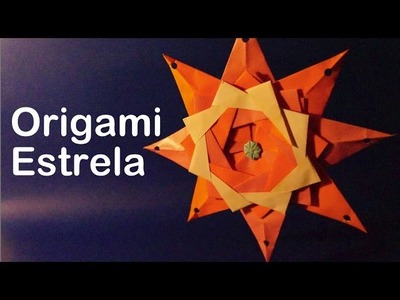 Como Fazer uma Estrela de papel Origami, Dobradura papiroflexia how to make a star