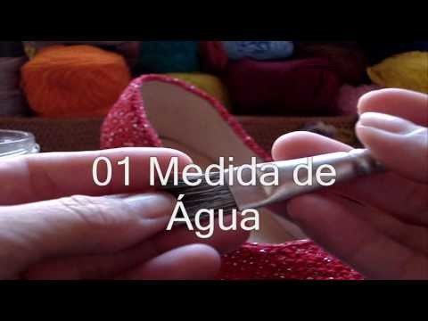 Crochê - Sapato Vermelho - Parte 04.04