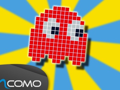 Fantasma Vermelho do Pacman - Perler. Hama Beads Tutorial
