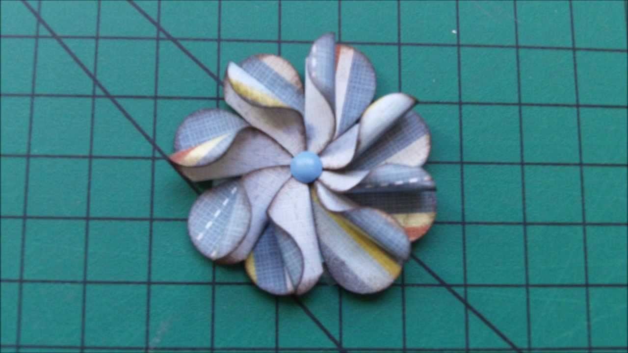 Flor de papel scrapbook furador de coração - Scrapbook flower heart shaped