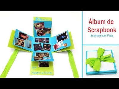 Mini álbum Scrapbook - Surpresa com Fotos