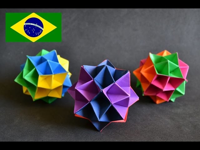 Origami: Spike Ball - Tutorial com voz PT BR