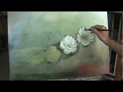 Pintando um quadro de rosas parte 2