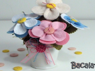 Artesanato Flores de Feltro para Decoração - Dia das Mães, DIY, Handmade