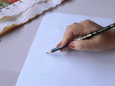 Pintura em tecido Eliane Nascimento: Como eu desenho a Rosa