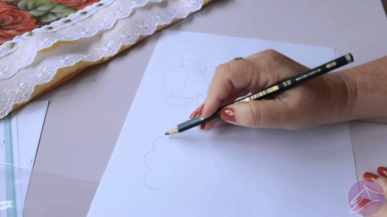 Pintura em tecido Eliane Nascimento: Como eu desenho a Rosa