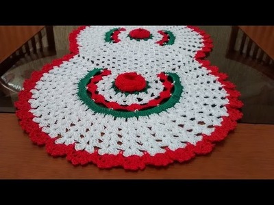 Como executar o trilho de mesa em crochê com 5 rosas parte 1