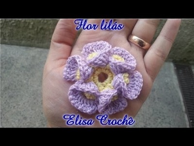 Flor de crochê simples # Elisa Crochê