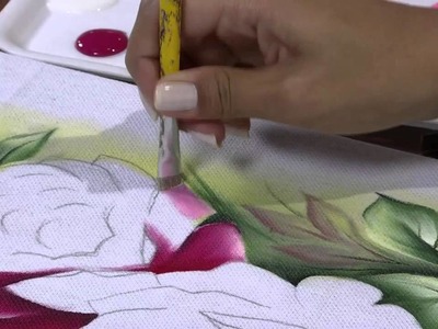 Mulher.com 25.04.2013 Ana Laura Rodrigues - Pintura em tecido rosas Parte 1