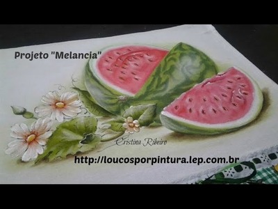 Como pintar melancia - How to paint watermelon