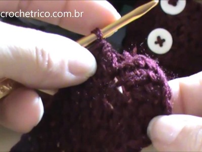 Crochê para Canhotas - Sapatinho Cano Longo para Bebê (6 meses) - Parte 01.03