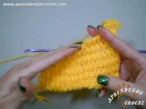 Croche Tunisiano - Diminuição Lateral Carreira de Volta - Aprendendo Crochê