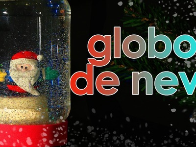 Globo de neve de Natal (globo de neve com glicerina e glitter) (artesanato)