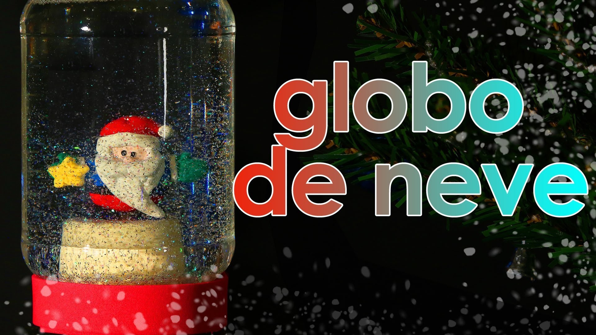 Globo de neve de Natal (globo de neve com glicerina e glitter) (artesanato)
